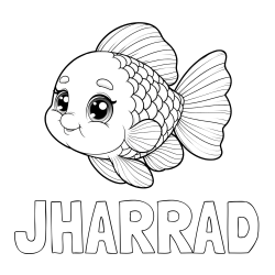 Online Created Coloring Page - JHARRAD Coloring Page and Coloring Page of a Tropical Fish