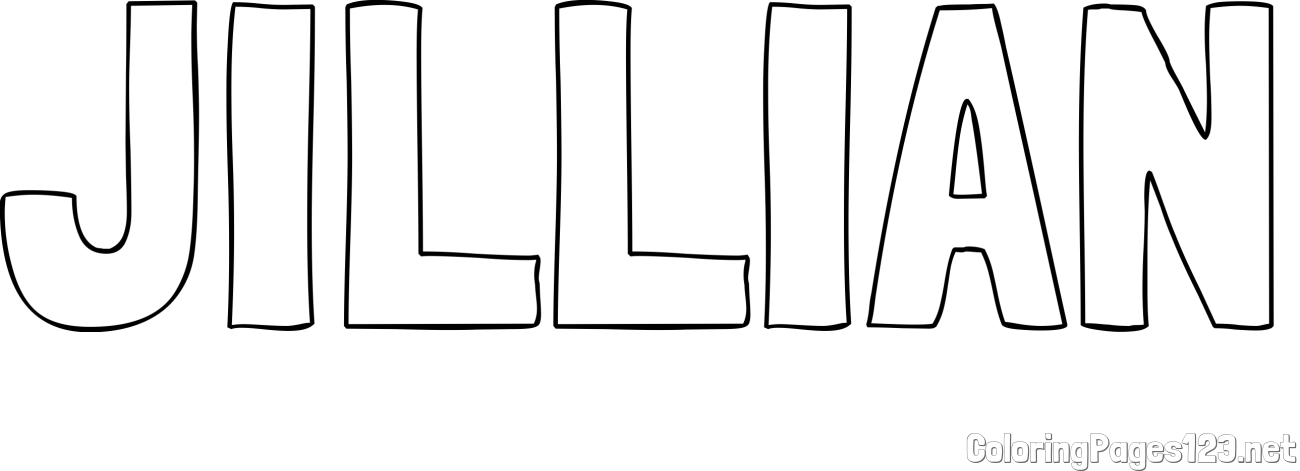 JILLIAN Coloring Page