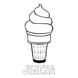 Online Created Coloring Page - JIMENA Coloring Page and Ice Cream Coloring Page