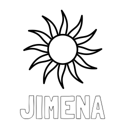 Online Created Coloring Page - JIMENA Coloring Page and Simple Sun Coloring Page for Kids