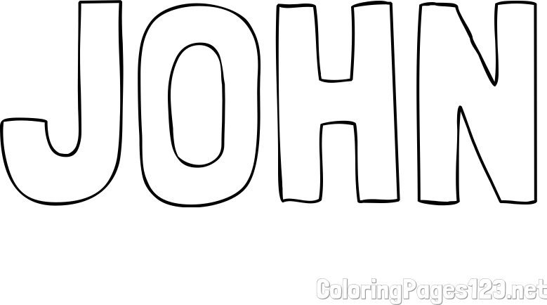 JOHN coloring page