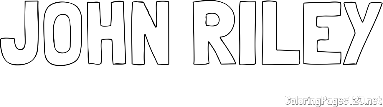 JOHN RILEY Coloring Page
