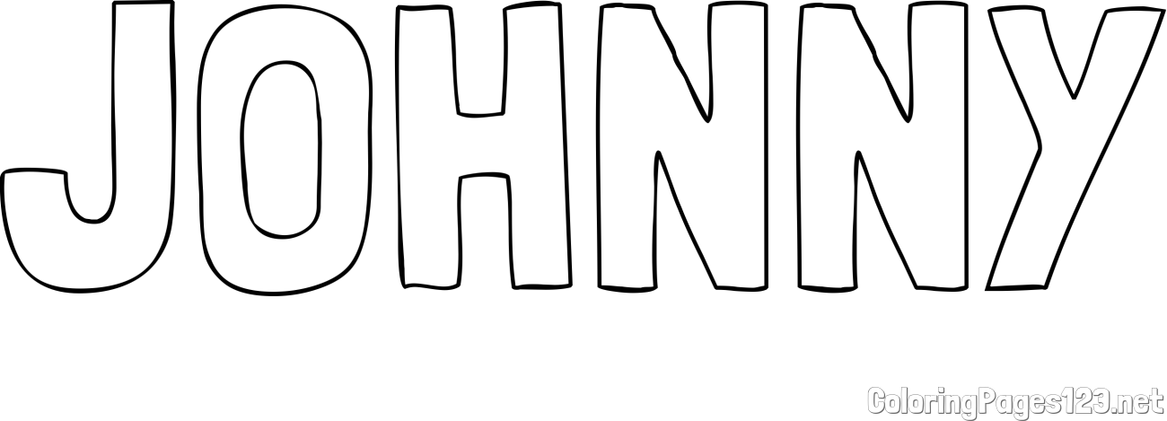 JOHNNY Coloring Page