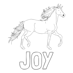JOY Coloring Page alongside Beautiful Unicorn Coloring Page