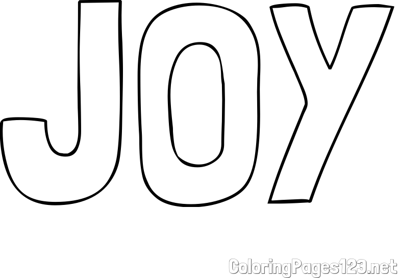 JOY Coloring Page