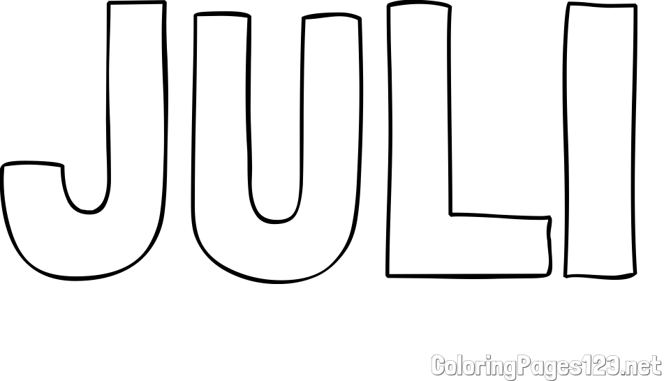 JULI Coloring Page