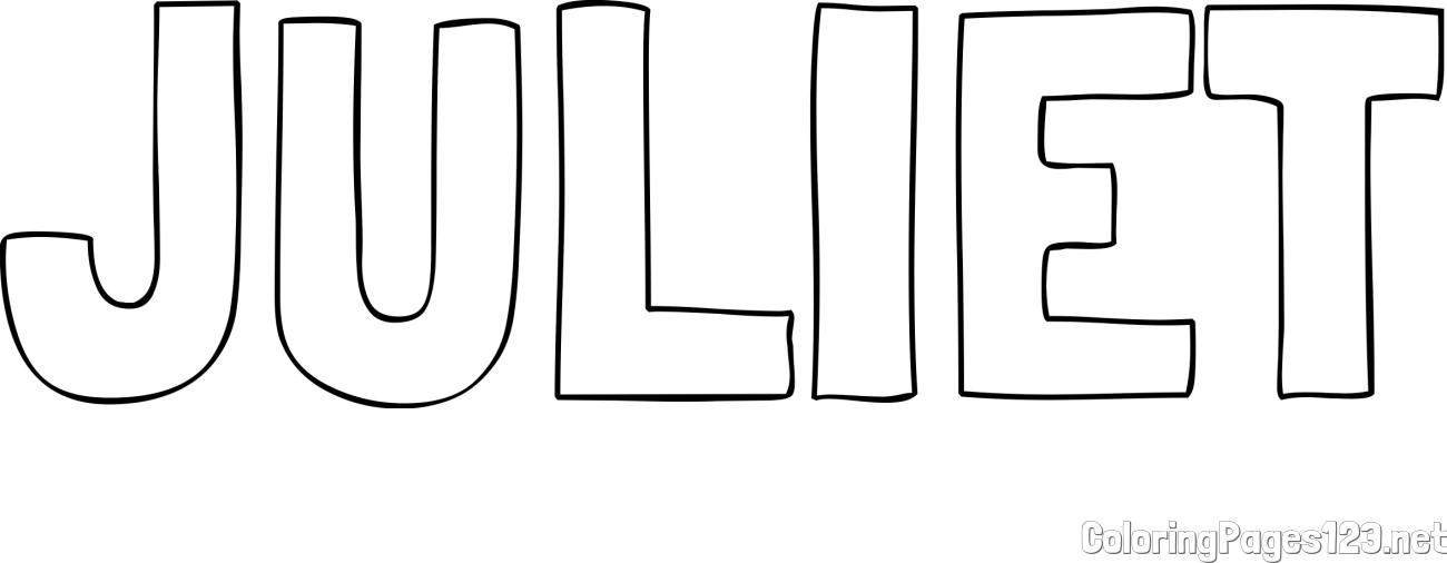 JULIET Coloring Page