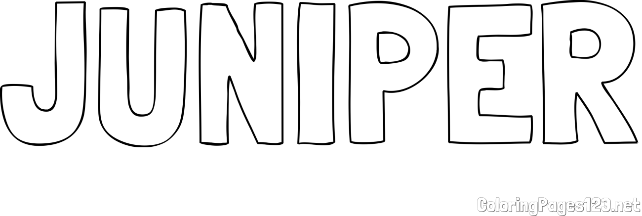 JUNIPER Coloring Page