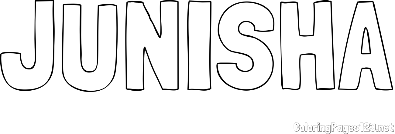 JUNISHA Coloring Page