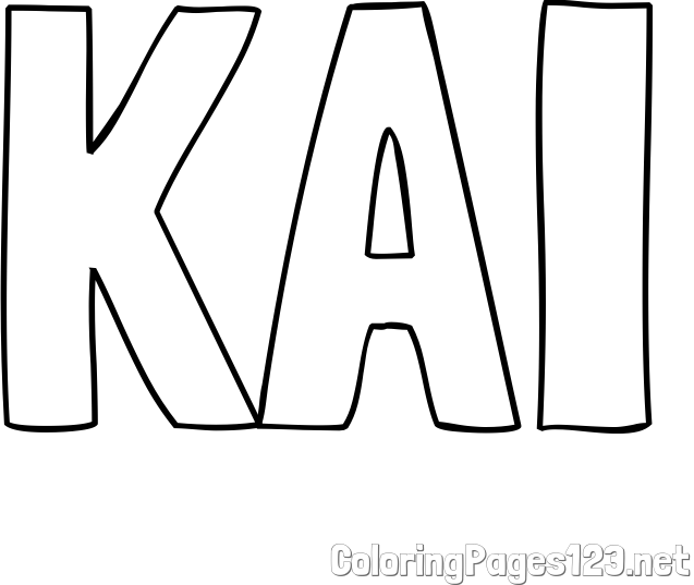 KAI Coloring Page