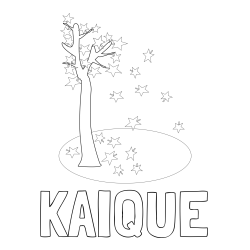 Online Created Coloring Page - KAIQUE Coloring Page and Autumn Tree Coloring Page for Kids