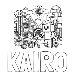 Online Created Coloring Page - KAIRO Coloring Page and Minecraft World Coloring Page