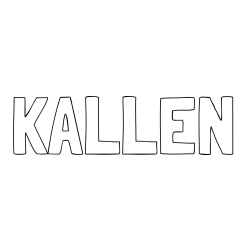 Online Created Coloring Page - KALLEN Coloring Page