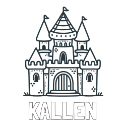 Online Created Coloring Page - KALLEN Coloring Page and Beautiful Castle Coloring Page for Kids