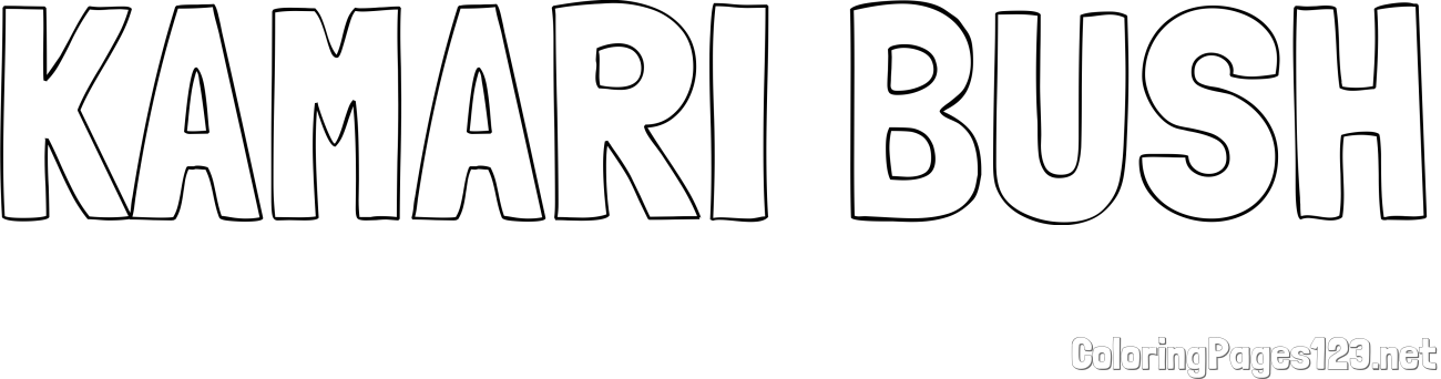 KAMARI BUSH Coloring Page