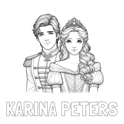 Online Created Coloring Page - KARINA PETERS Coloring Page and Coloring Page of a Prince and Princess