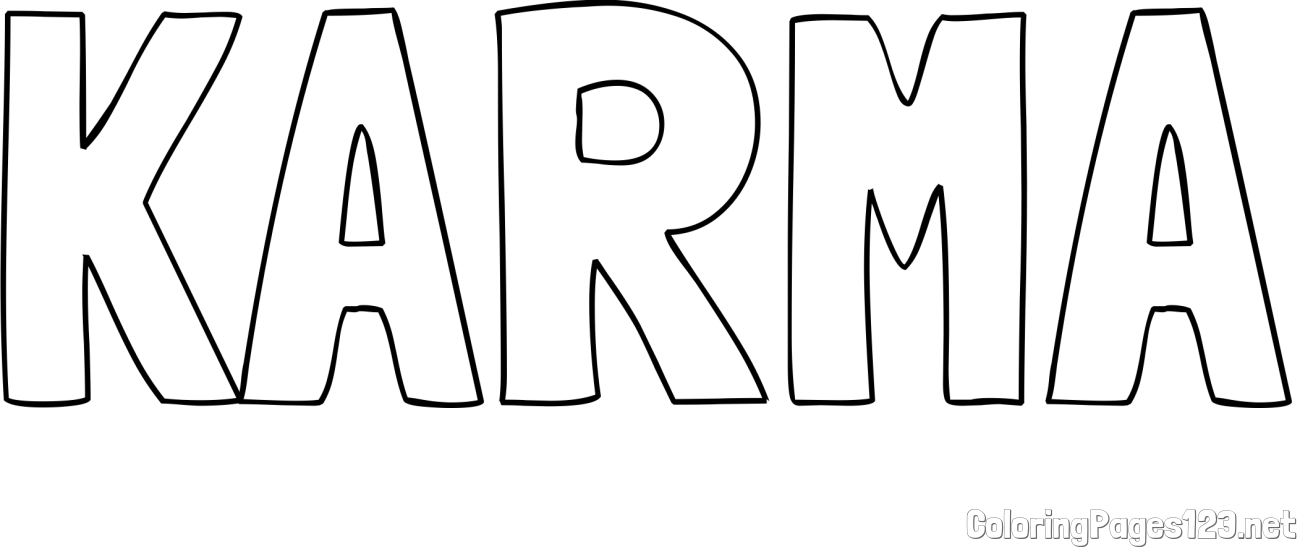 KARMA Coloring Page