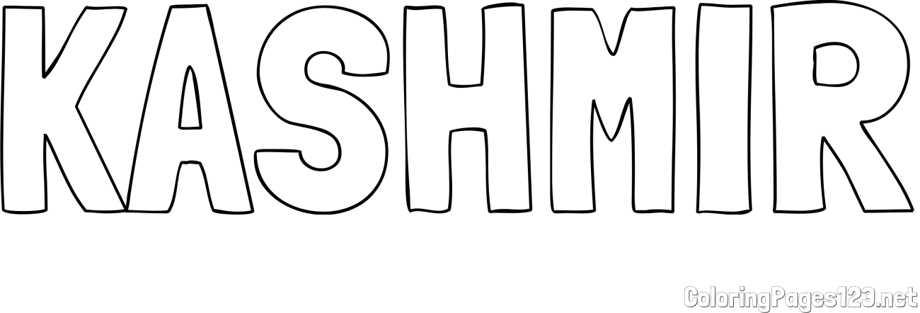 KASHMIR Coloring Page