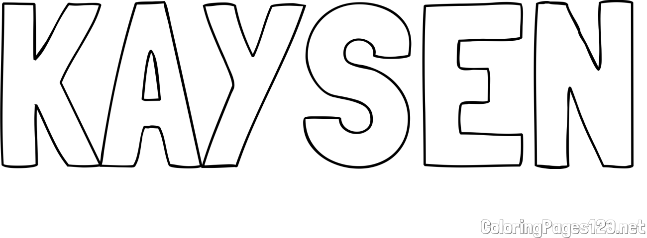 KAYSEN Coloring Page