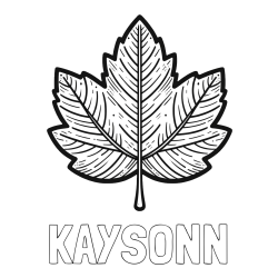 Online Created Coloring Page - KAYSONN Coloring Page and Autumn Leaf Coloring Page
