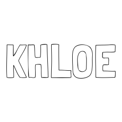 Online Created Coloring Page - KHLOE Coloring Page