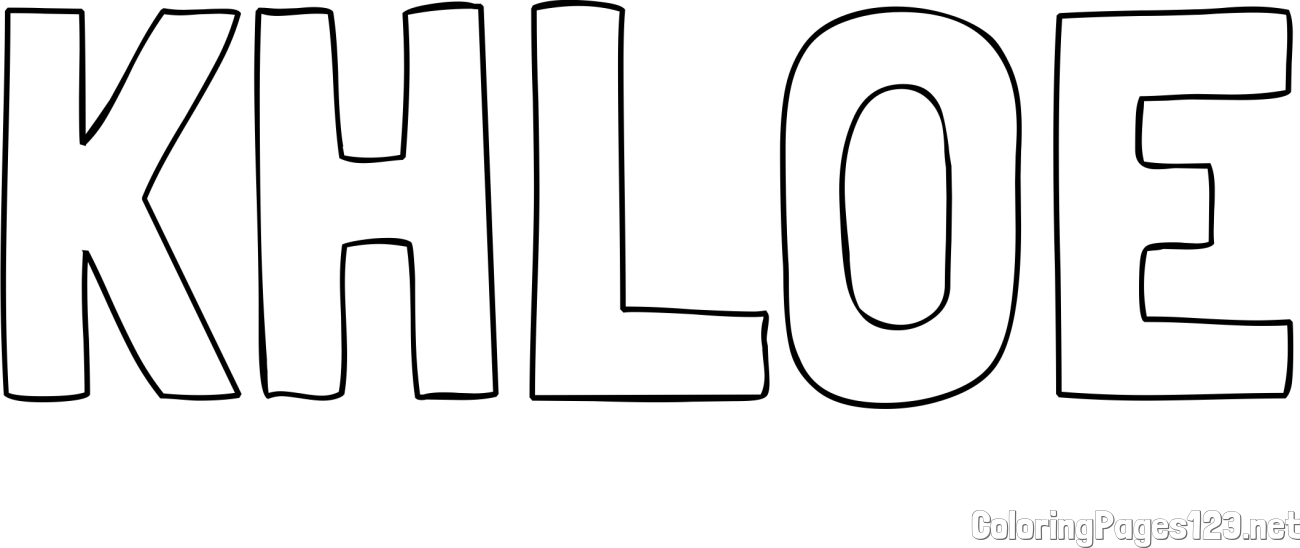 KHLOE Coloring Page