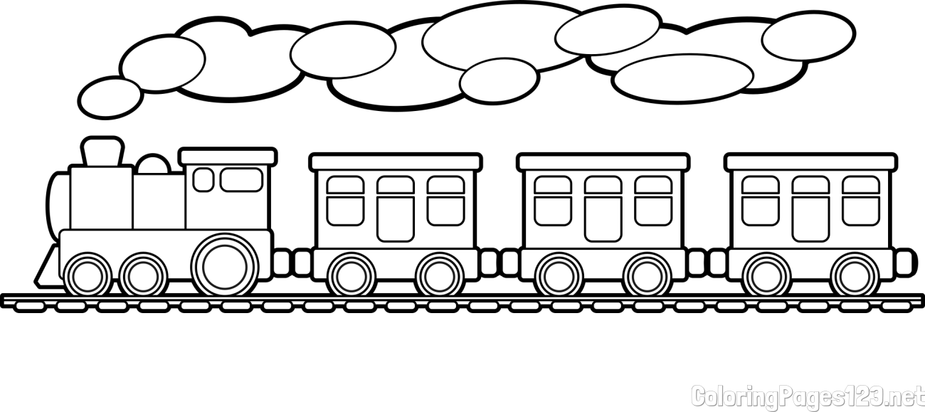 Kids’ Steam Locomotive Coloring Page