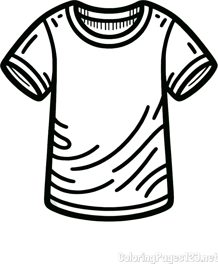 Kids’ T-Shirt Coloring Page