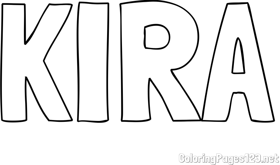 KIRA Coloring Page