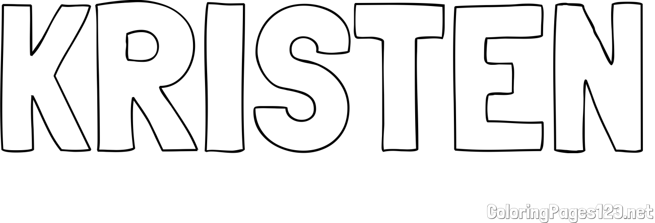 KRISTEN Coloring Page