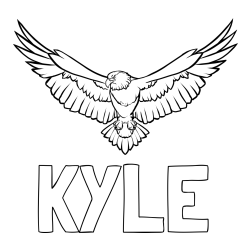 KYLE Coloring Page and Eagle on the Prowl Coloring Page