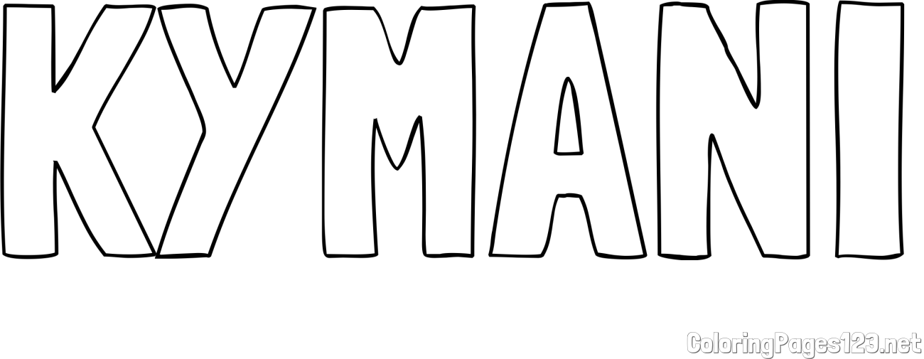 KYMANI Coloring Page