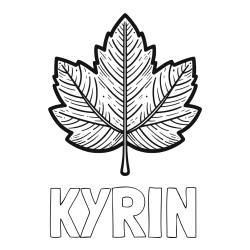 Online Created Coloring Page - KYRIN Coloring Page and Autumn Leaf Coloring Page