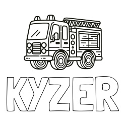 Online Created Coloring Page - KYZER Coloring Page and Coloring page of a fire truck