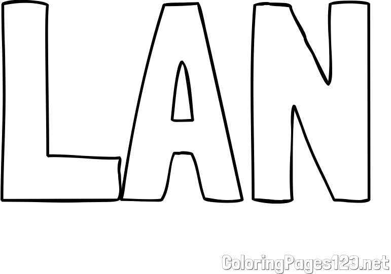 LAN Coloring Page