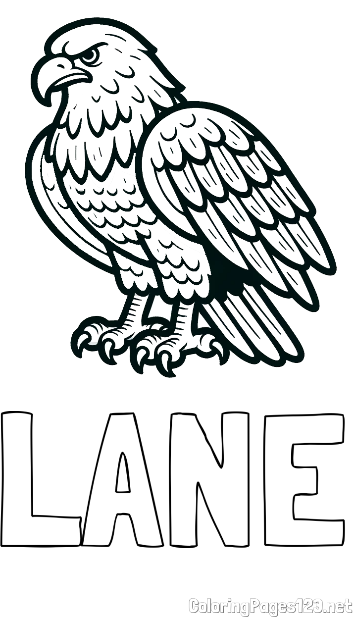 LANE Coloring Page and Kids’ Eagle Coloring Page