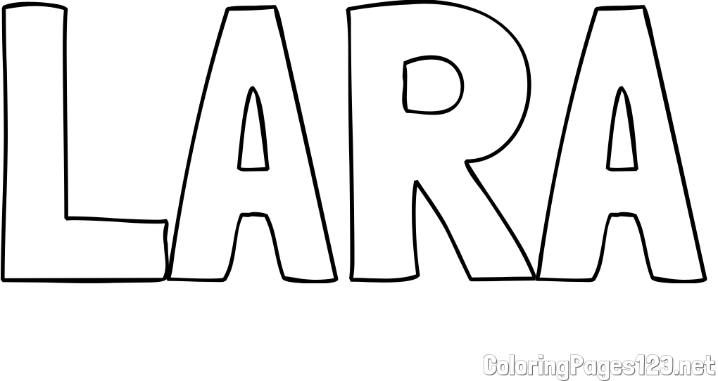 LARA Coloring Page