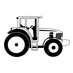 Large Tractor Coloring Page