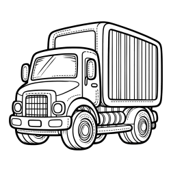 Large Truck Coloring Page