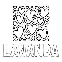 Online Created Coloring Page - LAWANDA Coloring Page and Free Printable Coloring Page of Hearts
