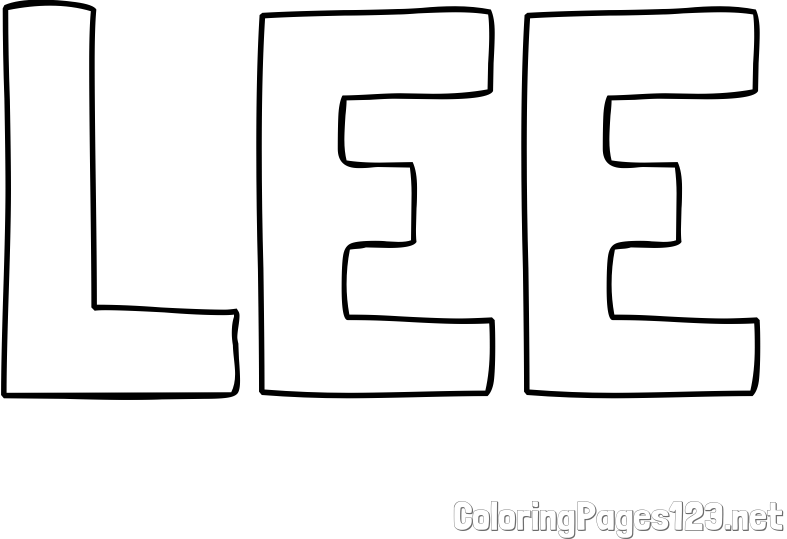LEE Coloring Page