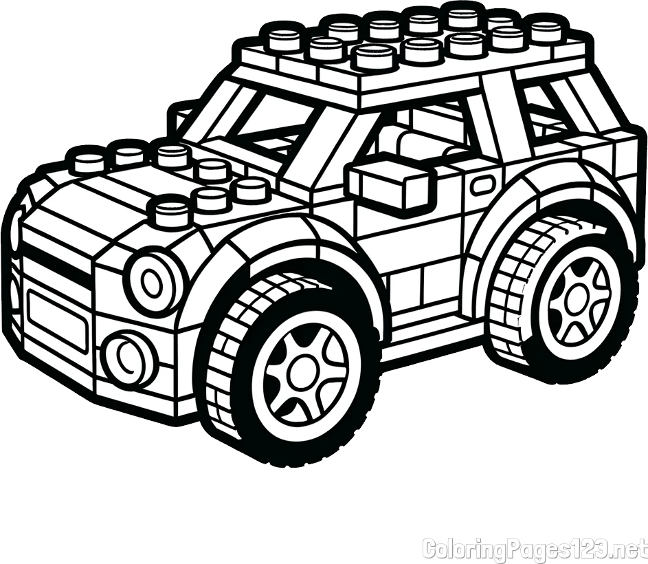 LEGO Car Coloring Page