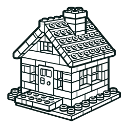 LEGO House Coloring Page