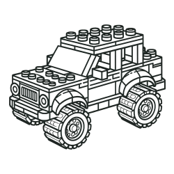 LEGO Jeep Coloring Page