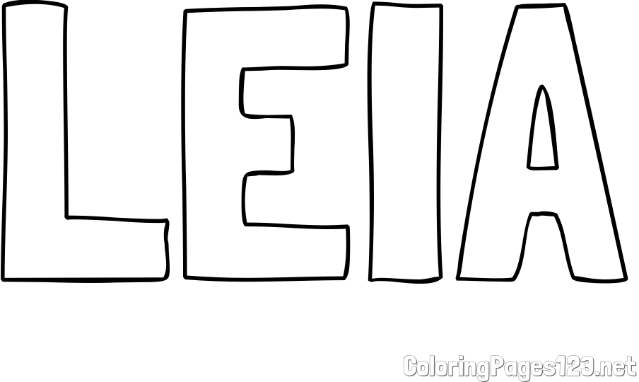 LEIA Coloring Page