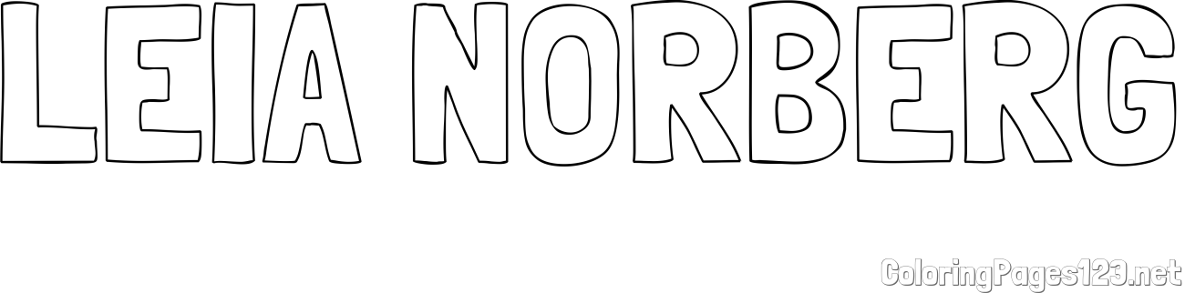 LEIA NORBERG Coloring Page