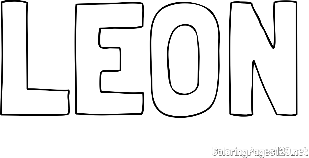 LEON Coloring Page