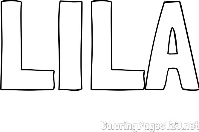 LILA Coloring Page