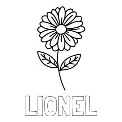 LIONEL Coloring Page alongside Flower Coloring Page