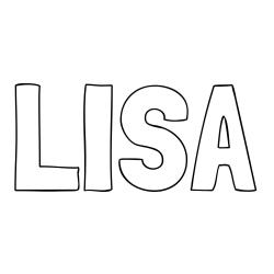 Online Created Coloring Page - LISA Coloring Page